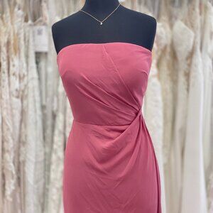 Morilee Rosewood Strapless Bridesmaid